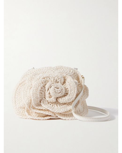 Magda Butrym Magda Crochet-knit And Satin Shoulder Bag