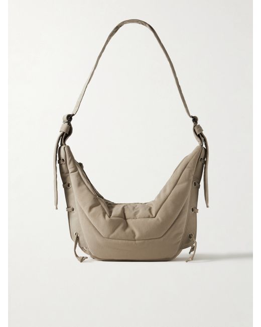 Lemaire Soft Game Small Lace-up Padded Quilted Canvas Shoulder Bag