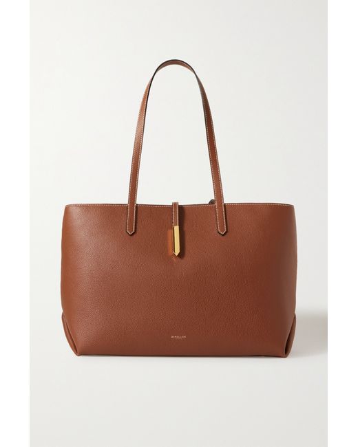DeMellier Net Sustain Tokyo Textured-leather Tote Tan