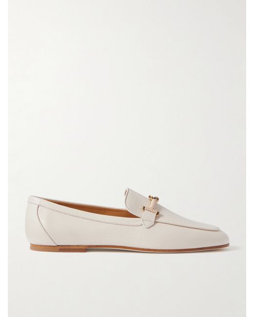 Tod's Embellished Textured-leather Loafers