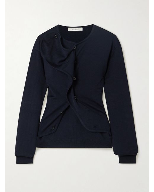 Lemaire Wool-blend Cardigan Navy