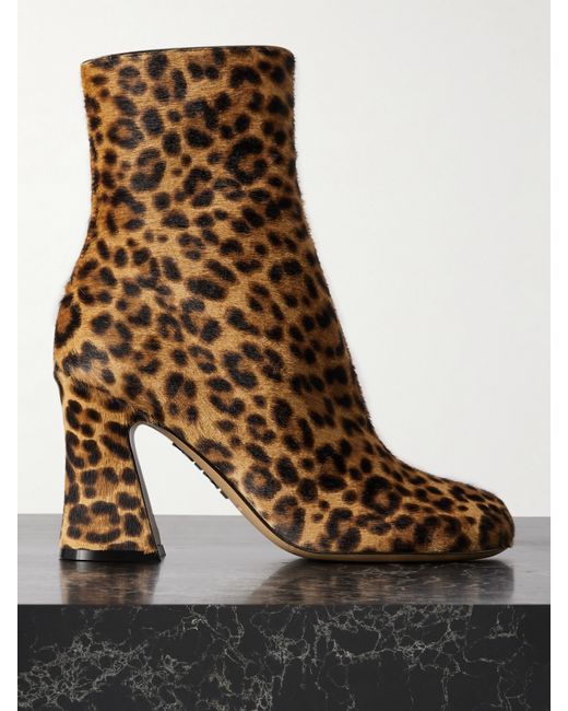 Loewe Leopard-print Calf Hair Ankle Boots Leopard print