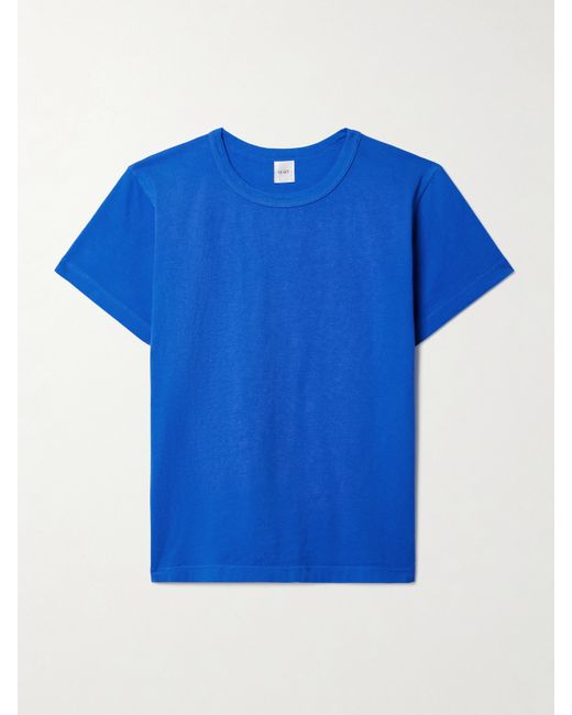 Leset The Margo Cotton-jersey T-shirt Cobalt
