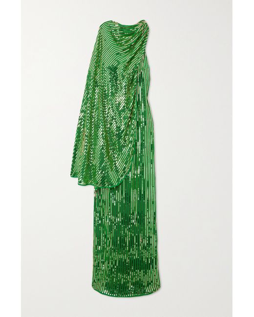 Johanna Ortiz Net Sustain Poder Tejido Convertible Embellished Silk Crepe De Chine Maxi Dress