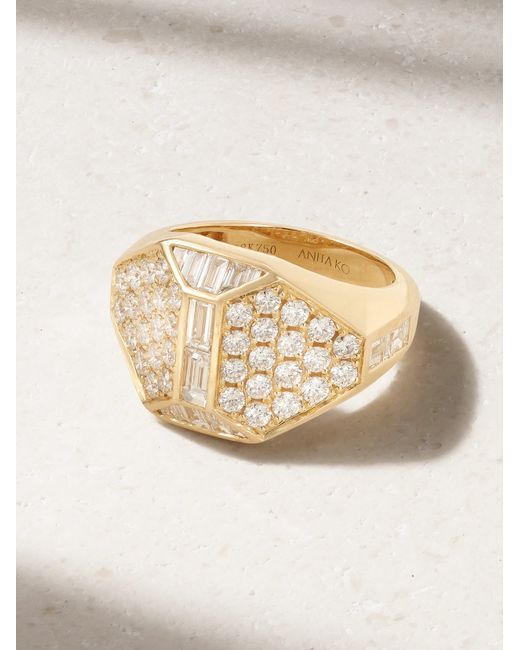 Anita Ko Hive 18-karat Diamond Ring