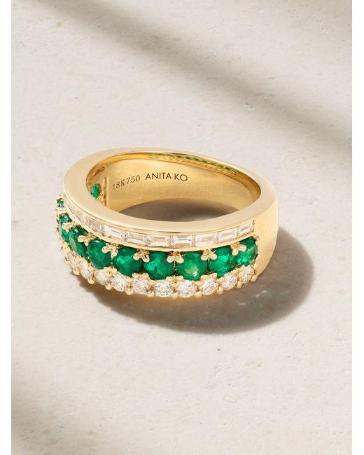 Anita Ko 18-karat Gold Emerald And Diamond Ring