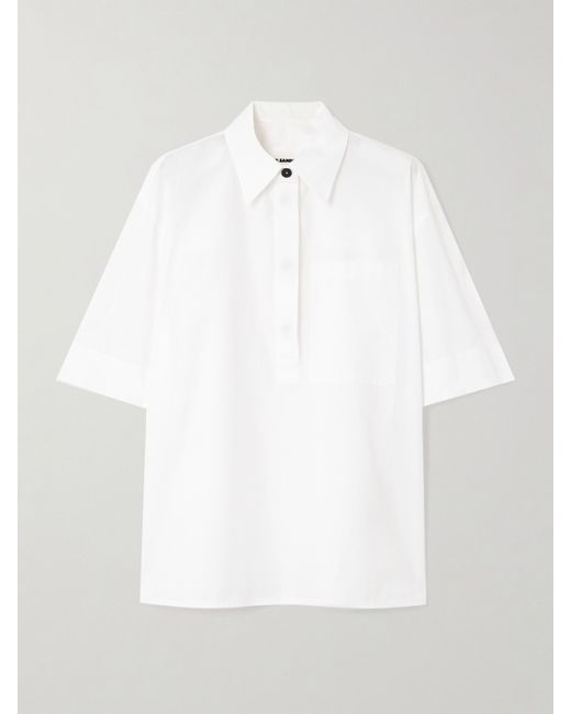 Jil Sander Organic Cotton-poplin Polo Shirt