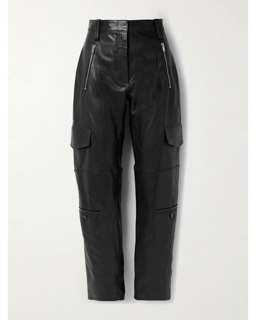 Proenza Schouler Leather Tapered Cargo Pants