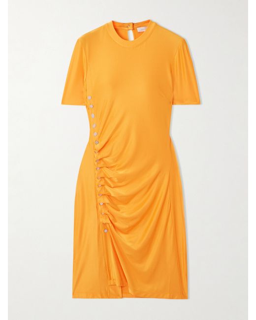 Rabanne Embellished Stretch-satin Mini Dress