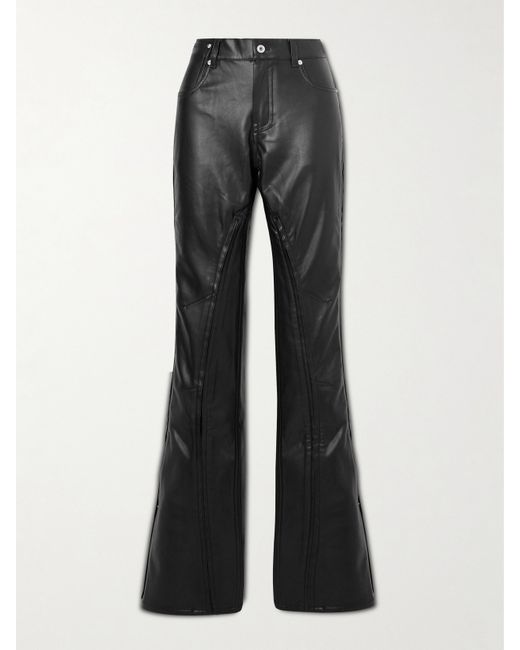 Y / Project Convertible Faux Leather Straight-leg Pants