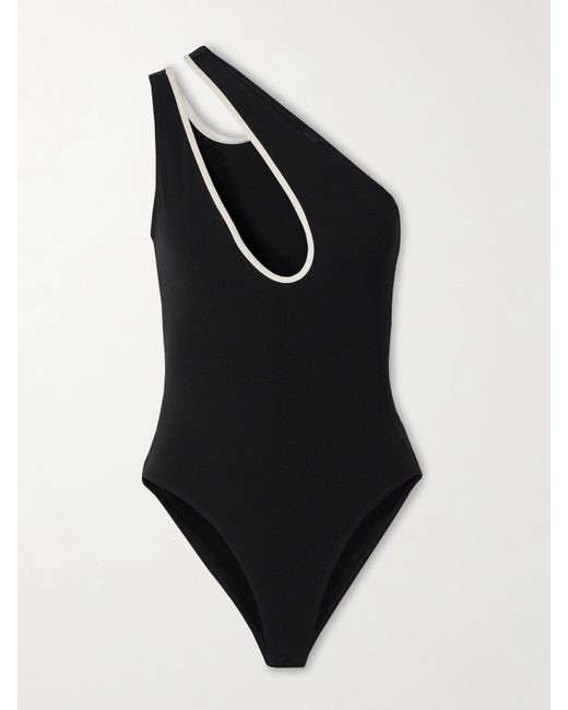 Lisa Marie Fernandez Net Sustain One-shoulder Cutout Swimsuit