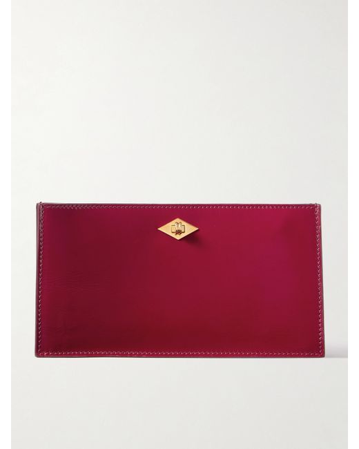 Métier Ease Glossed-leather Clutch