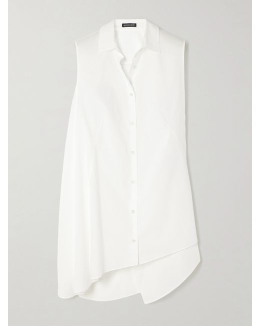 Ann Demeulemeester Iona Oversized Asymmetric Cotton-poplin Shirt