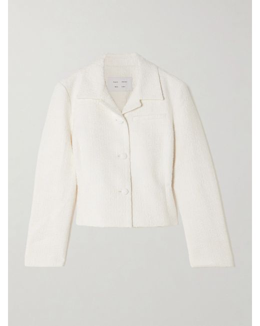Proenza Schouler White Label Quinn Cropped Cotton-tweed Jacket US0