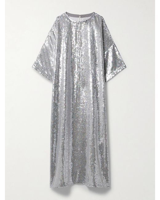 Ashish Oversized Sequined Georgette Maxi Dress