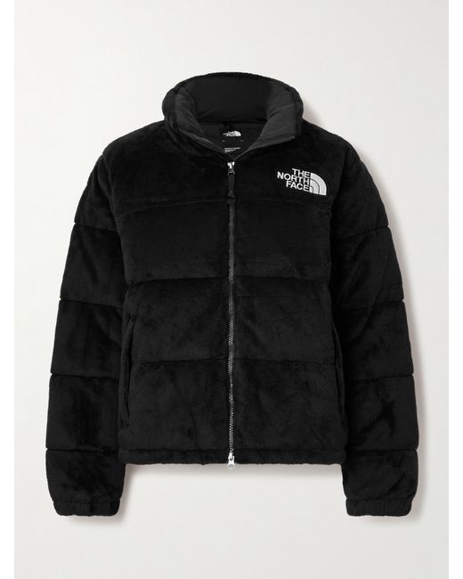 The North Face Versa Nuptse Embroidered Quilted Velour Down Jacket