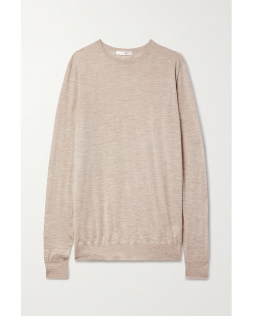 The Row Exeter Cashmere Sweater Sand