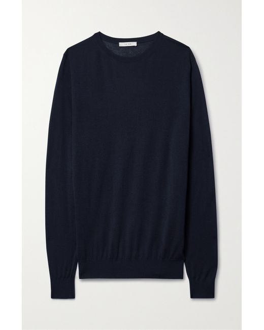 The Row Exeter Cashmere Sweater Midnight