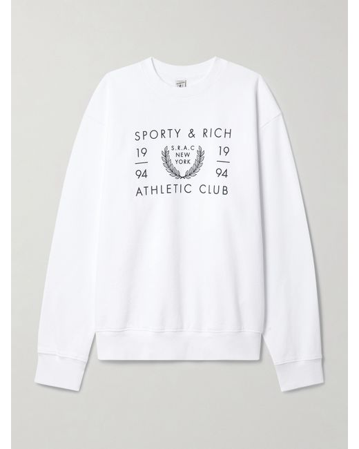 Sporty & Rich Printed Cotton-jersey Sweatshirt