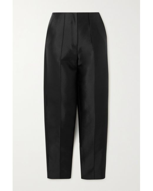 Christopher John Rogers Silk And Wool-blend Twill Tapered Pants