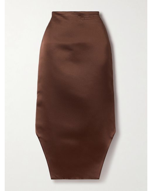 Givenchy Duchesse Silk-satin Midi Skirt