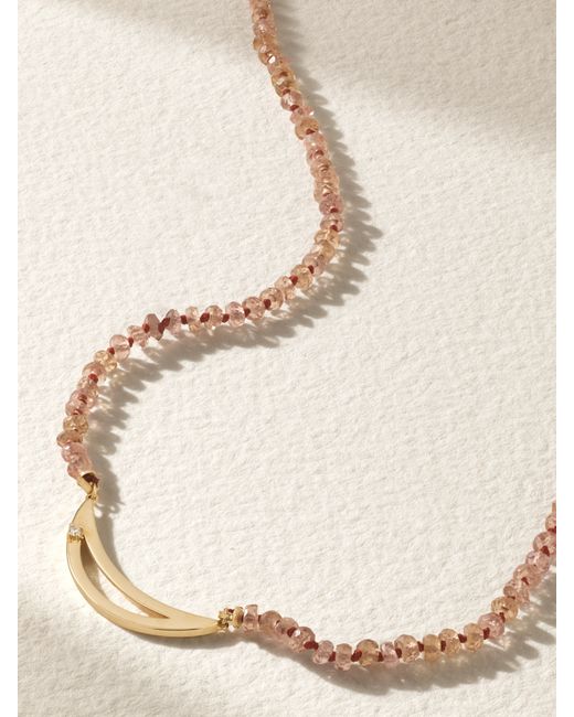Andrea Fohrman 14-karat Gold Garnet And Diamond Necklace