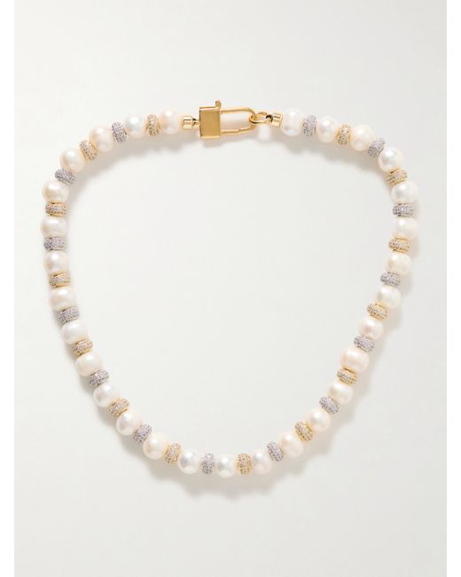 Martha Calvo Newton And Silver-plated Pearl Crystal Necklace
