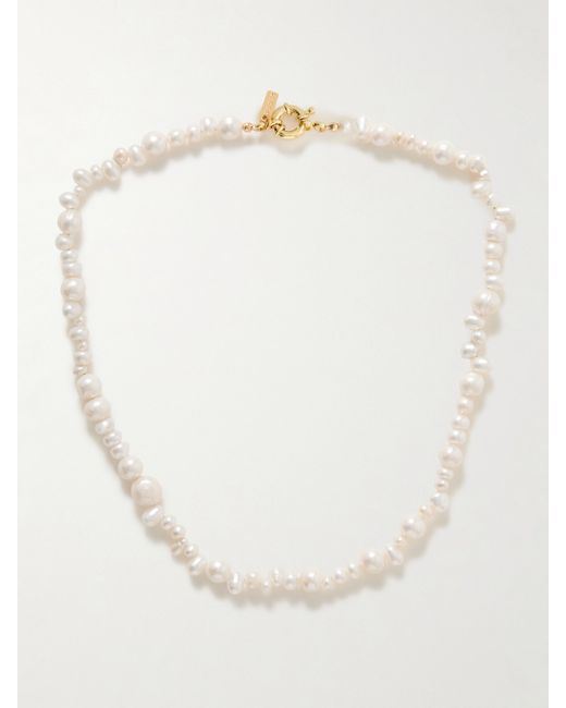 Martha Calvo Naxos Mini plated Pearl Necklace