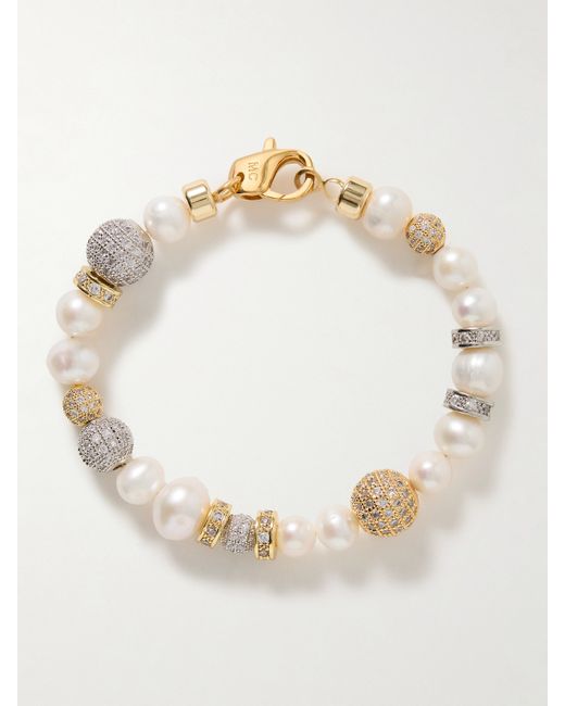 Martha Calvo Liza plated Pearl And Crystal Bracelet