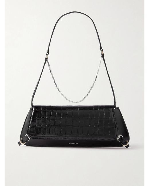 Givenchy Voyou Croc-effect Leather Clutch