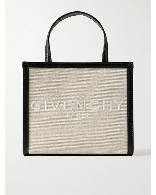 Givenchy Leather-trimmed Embroidered Canvas Tote