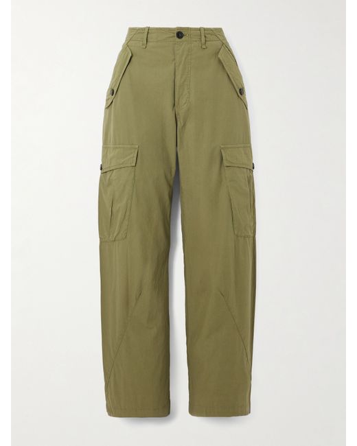 Fortela Jesla Cropped Cotton Straight-leg Cargo Pants