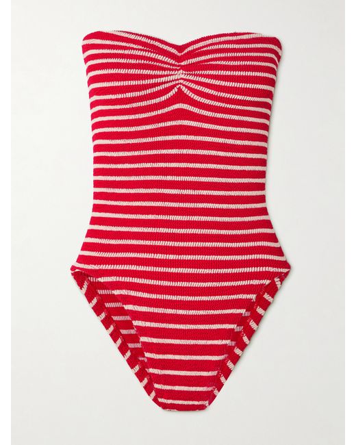 Hunza G Brooke Striped Seersucker Swimsuit