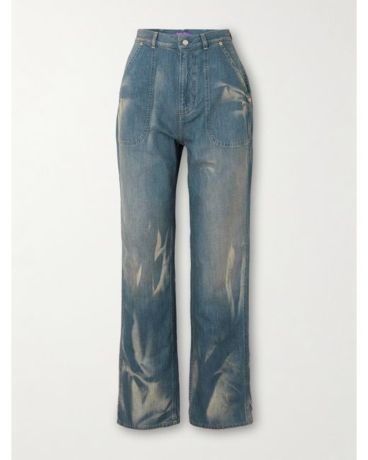 Ralph Lauren Collection Driss Distressed Straight-leg Jeans
