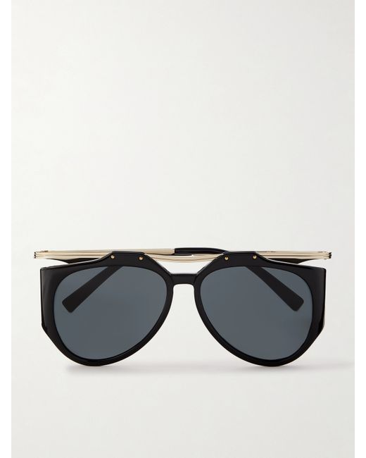 Saint Laurent Amelia Aviator-style Acetate And Gold-tone Sunglasses