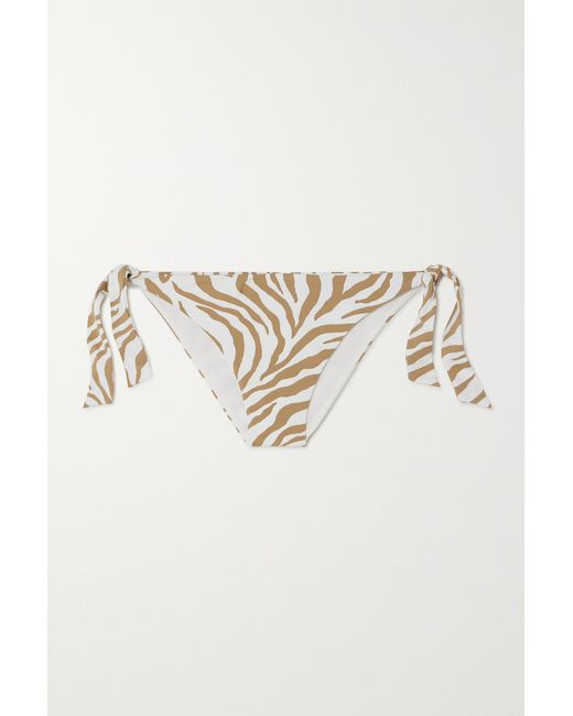 Max Mara Silvana Zebra-print Bikini Briefs