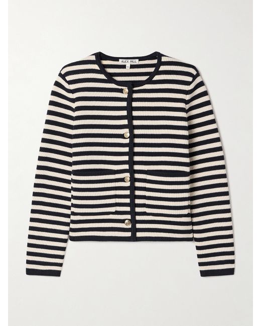 Alex Mill Paris Striped Cotton And Cashmere-blend Jacket