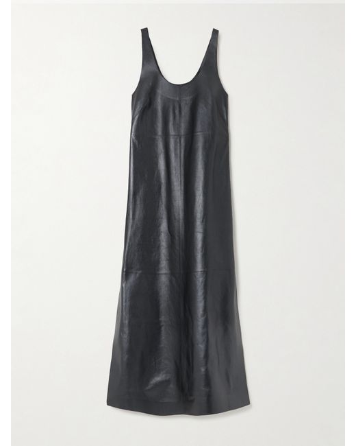 Gabriela Hearst Ellson Leather Midi Dress