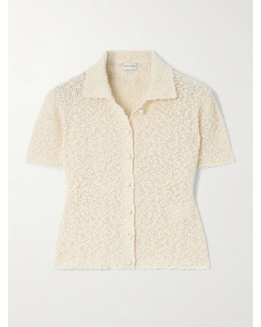 Magda Butrym Cotton-blend Bouclé Shirt Neutral