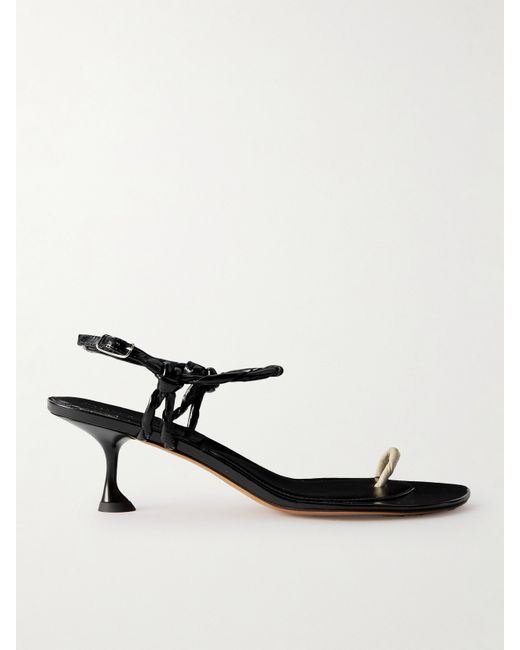 Proenza Schouler Twisted Glossed-leather Sandals