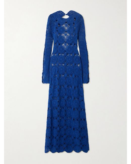 Escvdo Jules Crocheted Cotton Maxi Dress