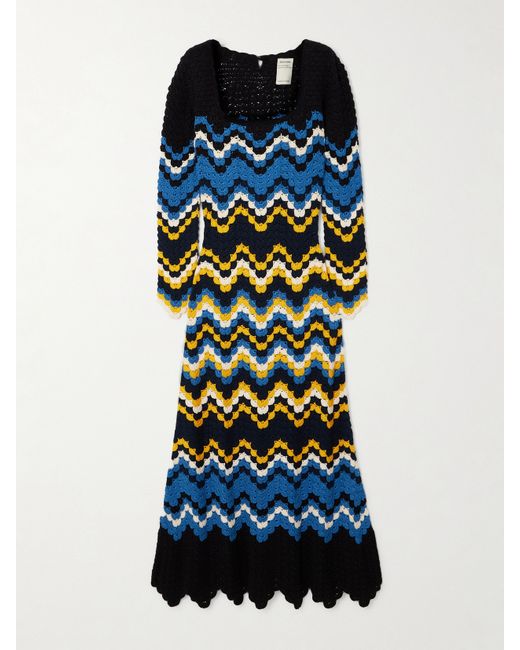 Escvdo Sumac Crocheted Cotton Maxi Dress