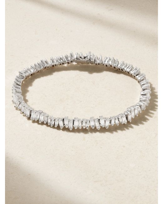 Suzanne Kalan 18-karat White Diamond Tennis Bracelet