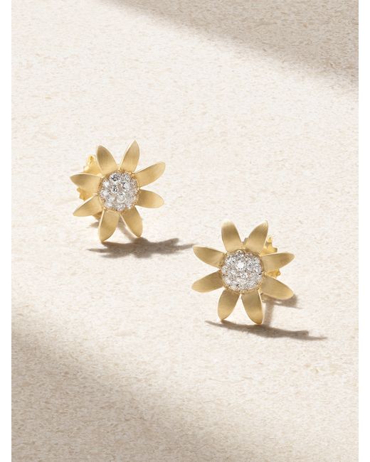 Irene Neuwirth Blossom 18-karat Yellow And White Diamond Earrings