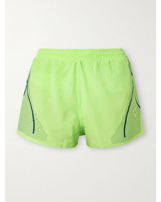 Adidas by Stella McCartney Truepace Printed Recycled-ripstop Shorts