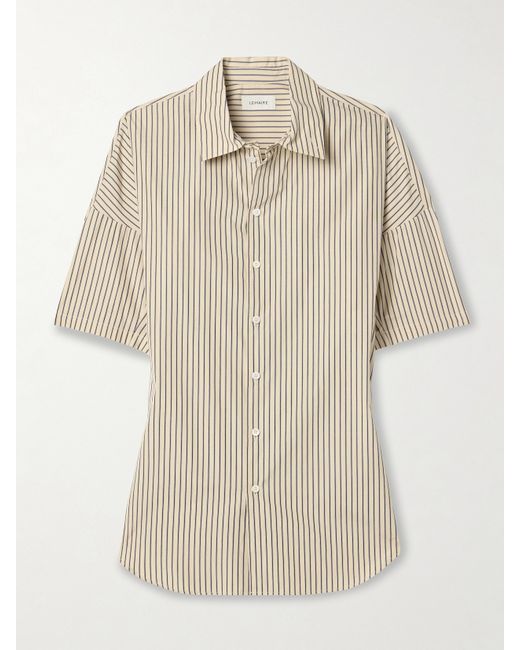 Lemaire Striped Cotton-poplin Shirt