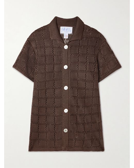Calle Del Mar Open-knit Shirt Chocolate