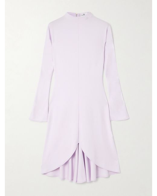 Courrèges Asymmetric Jersey Mini Dress Lilac
