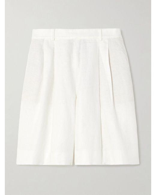 Polo Ralph Lauren Pleated Linen Shorts