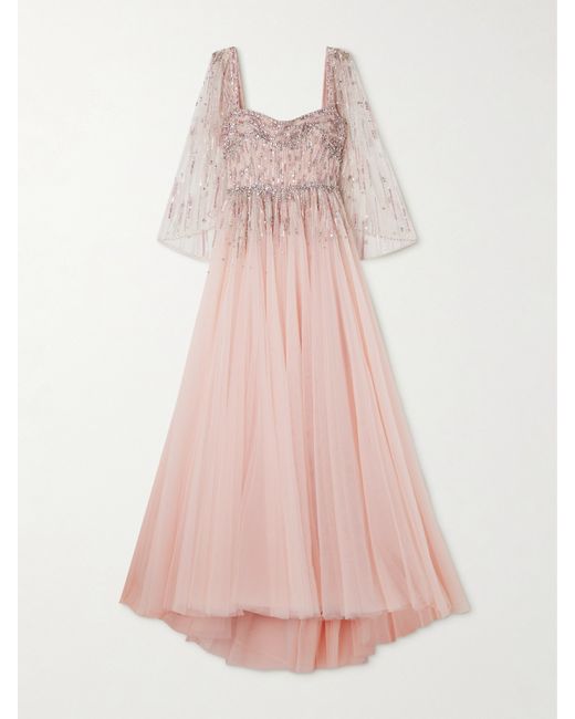Jenny Packham Bunny Blooms Crystal-embellsihed Tulle Gown